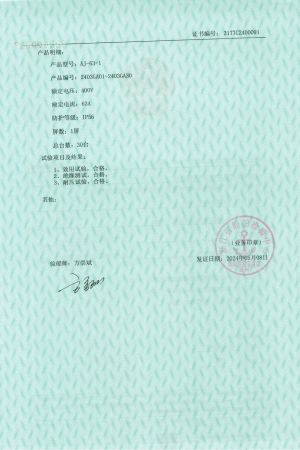 ZC(岸电箱)船用产品证书2